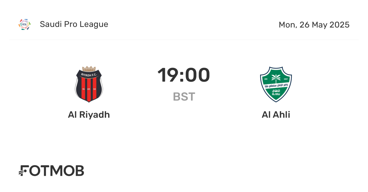 Al Ahli - Al Riyadh