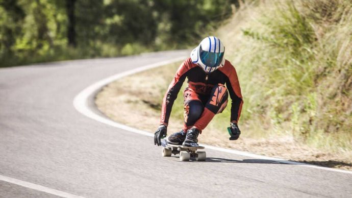 Downhill Skateboard Champ